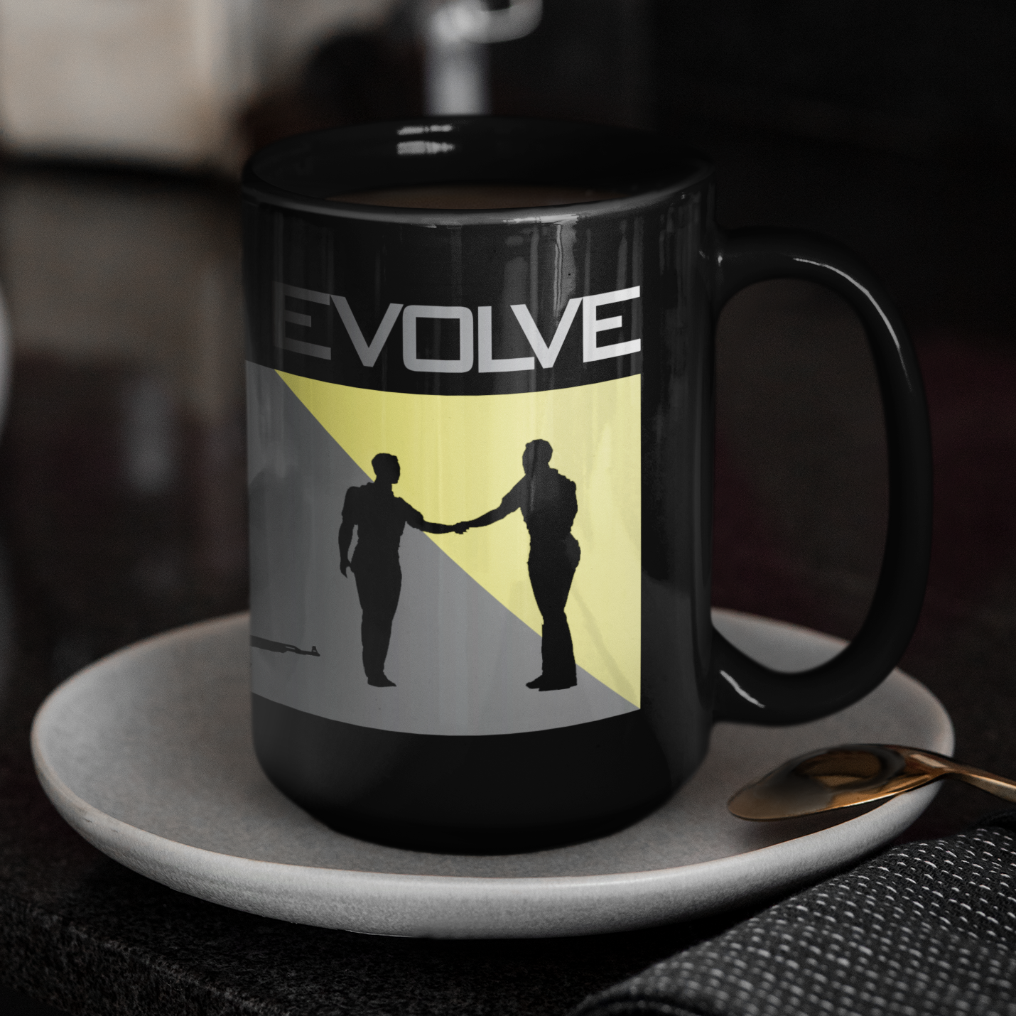 EVOLVE Mug W/Gray Fade • LH • Black