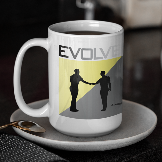 EVOLVE Mug W/Gray Fade • RH • White