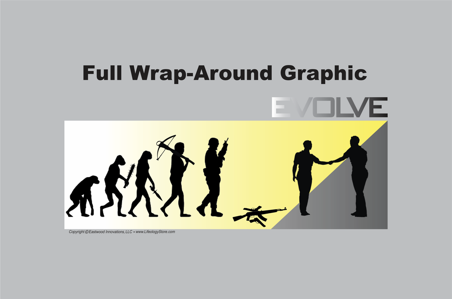 EVOLVE Mug W/Yellow Fade • LH • White