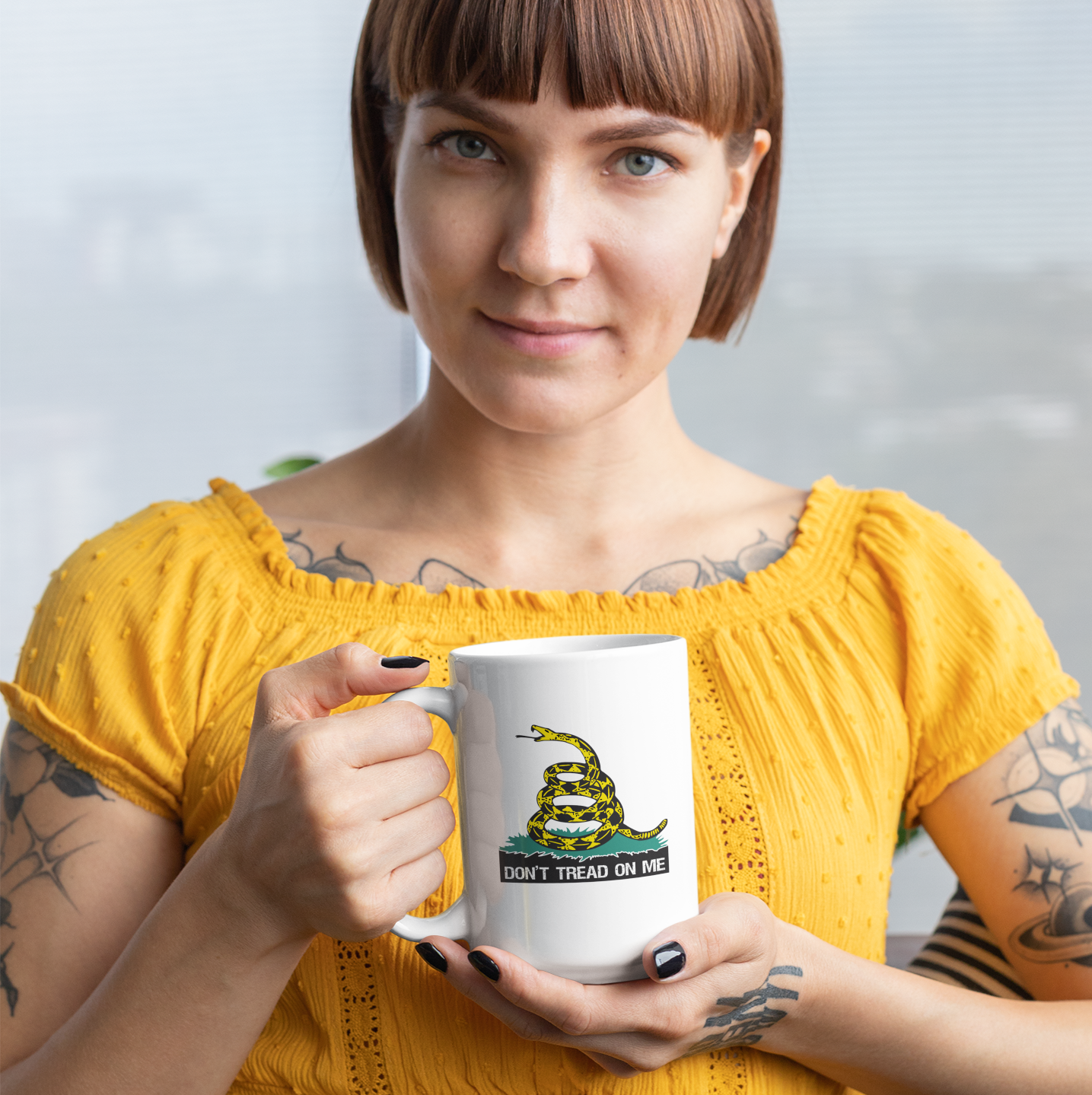 Don't Tread On Me Mug • RH • White