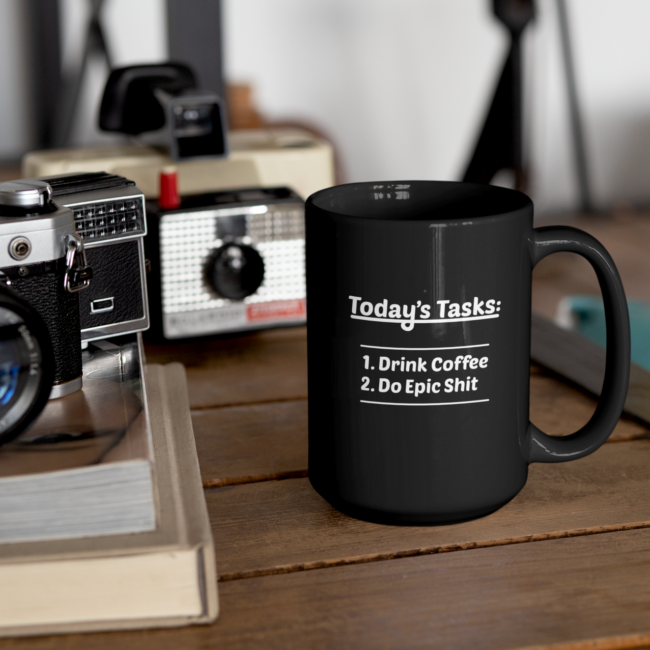 Drink Coffee Do Epic Sh*t Mug • LH • Black