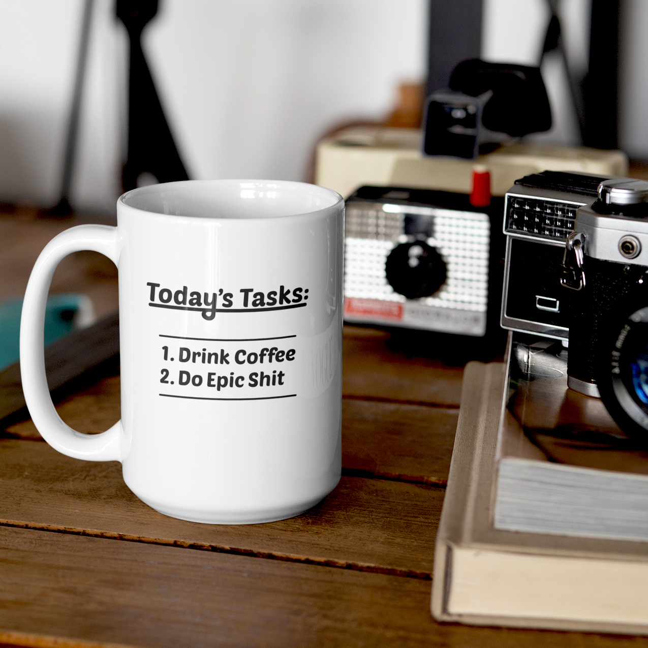 Drink Coffee Do Epic Sh*t Mug • RH • White