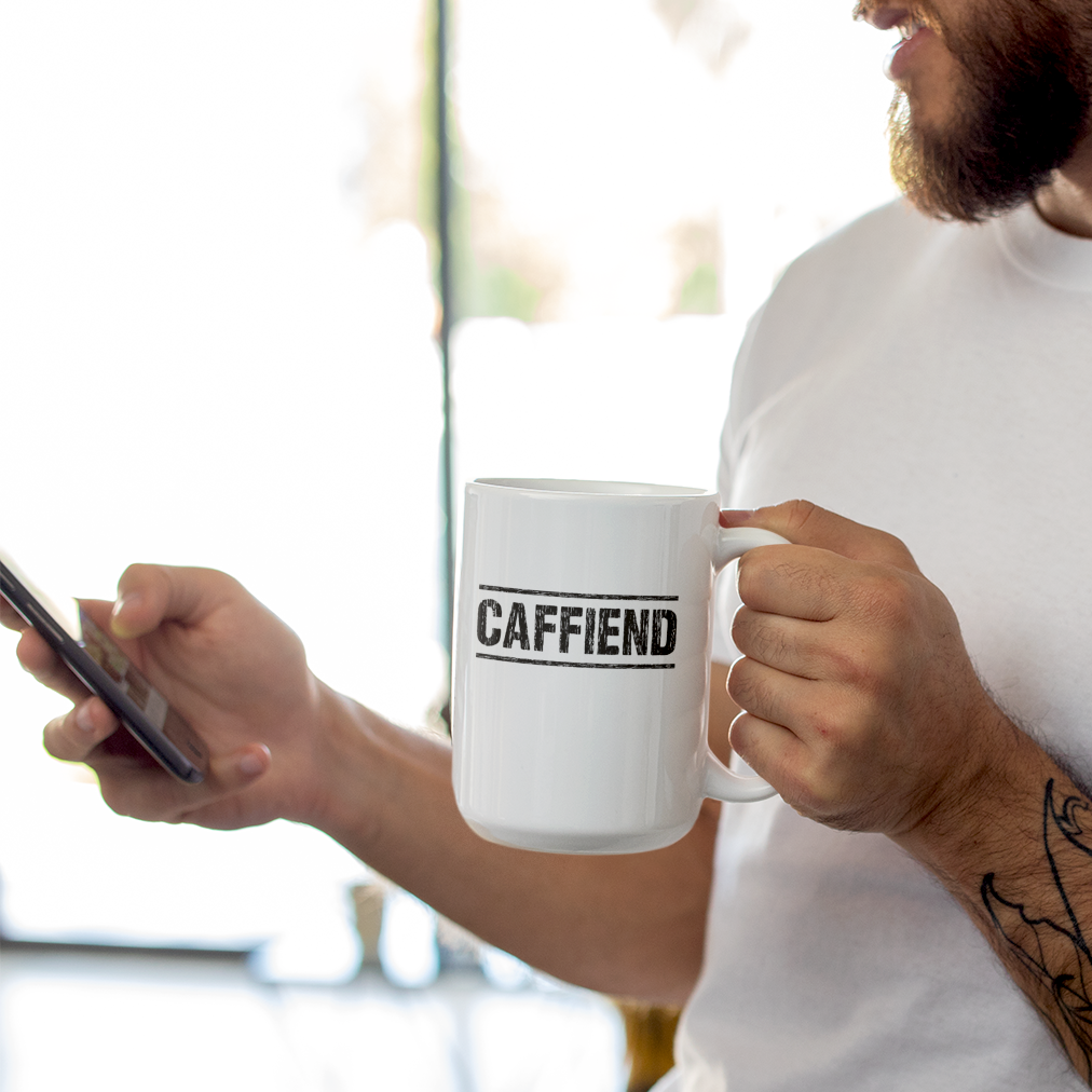 Caffiend Mug • LH • White