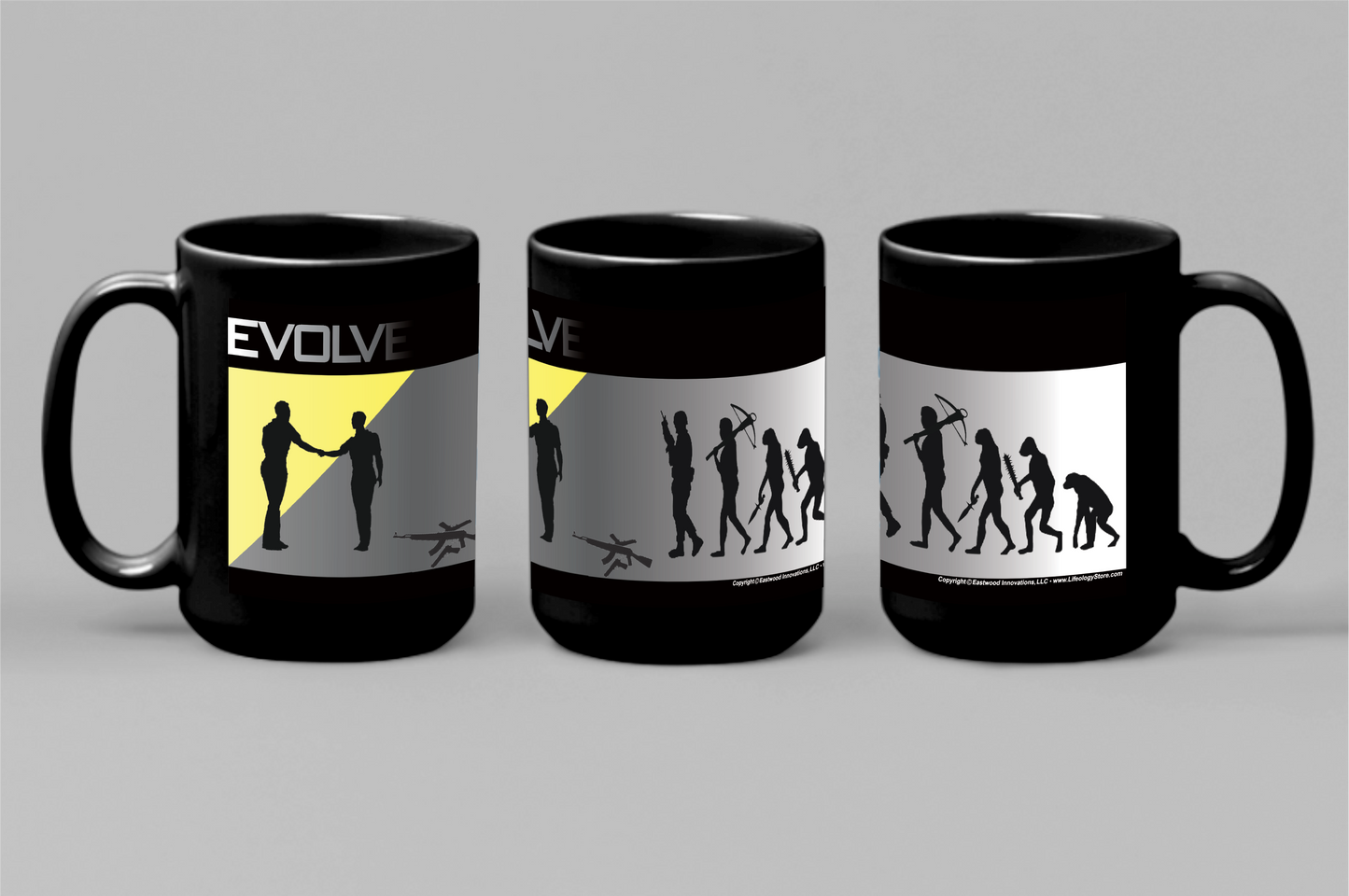 EVOLVE Mug W/Gray Fade • RH • Black