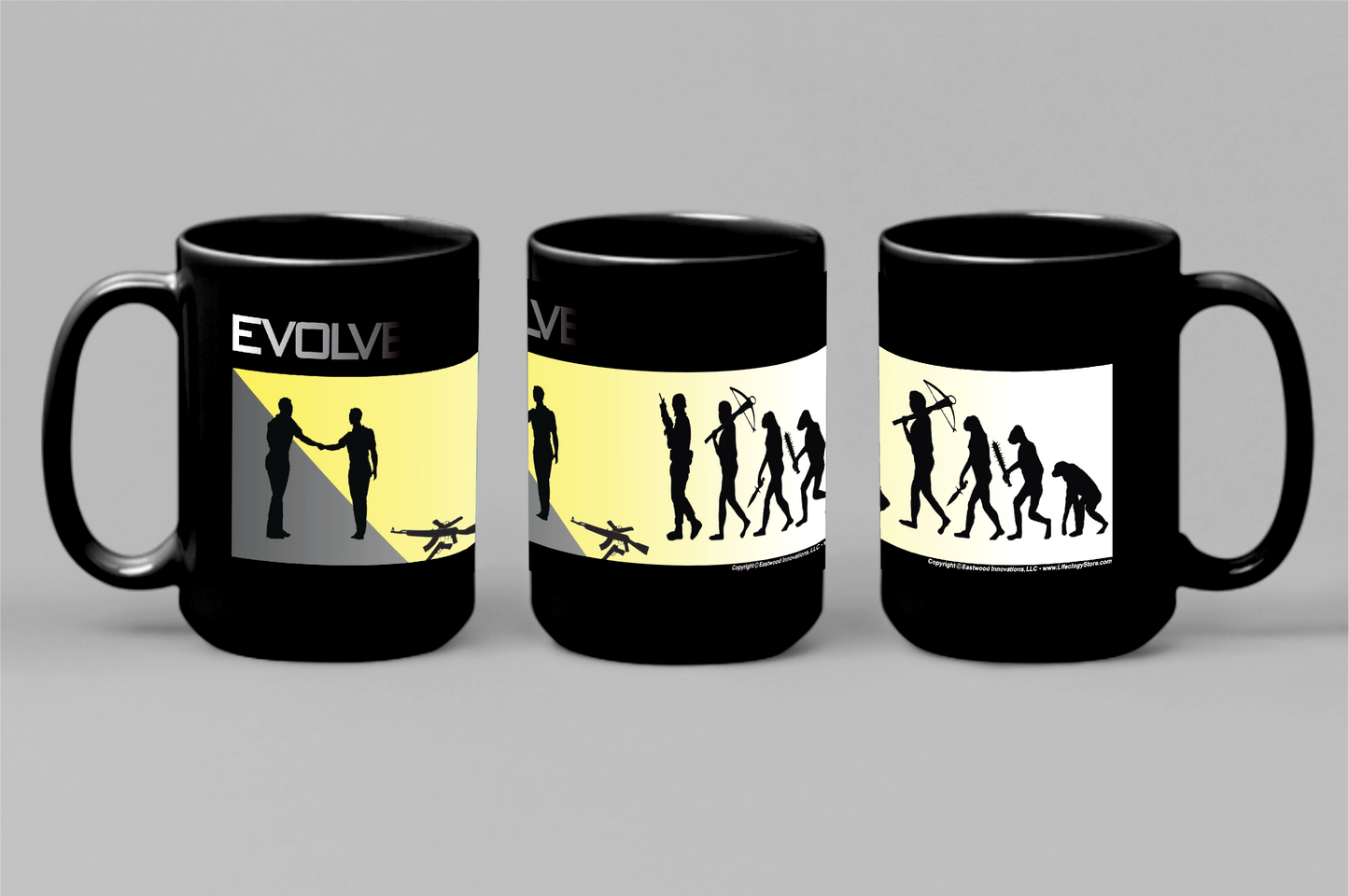 EVOLVE Mug W/Yellow Fade • RH • Black