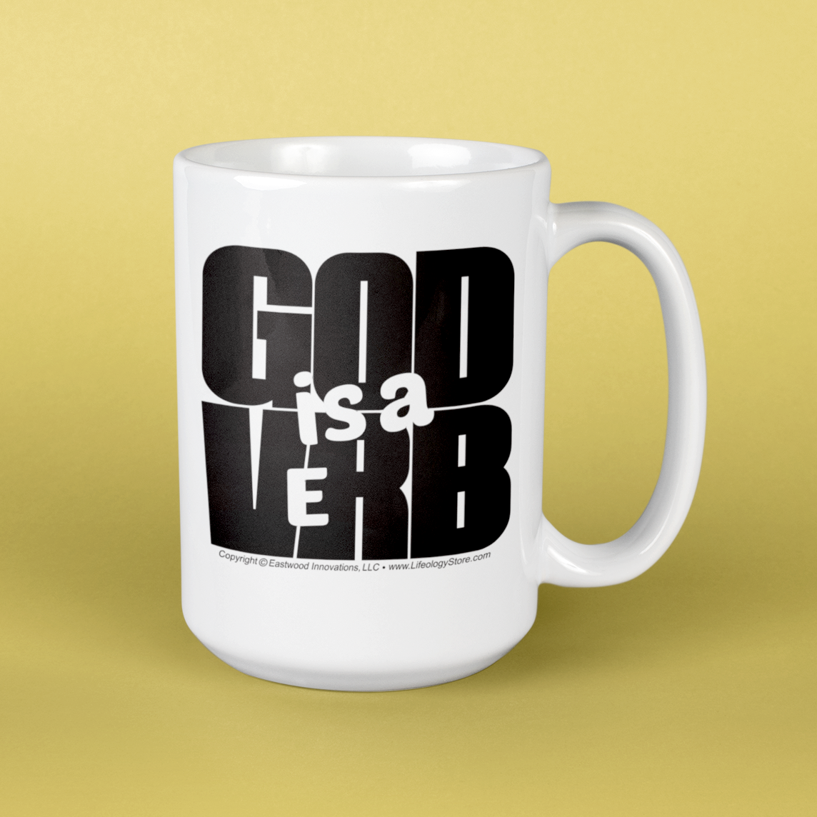 God is a Verb Mug • LH • White