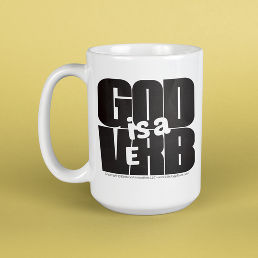 God is a Verb Mug • RH • White