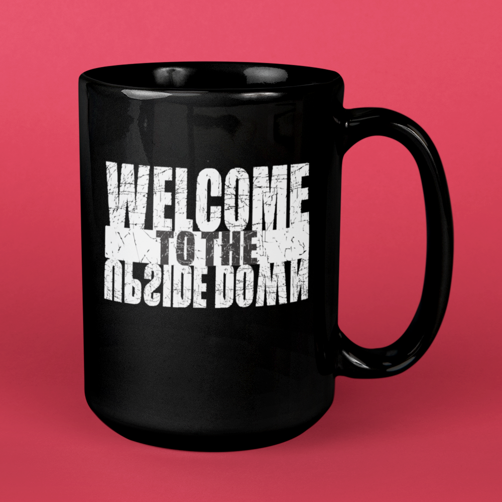 Welcome To The Upside Down Mug • LH • Black